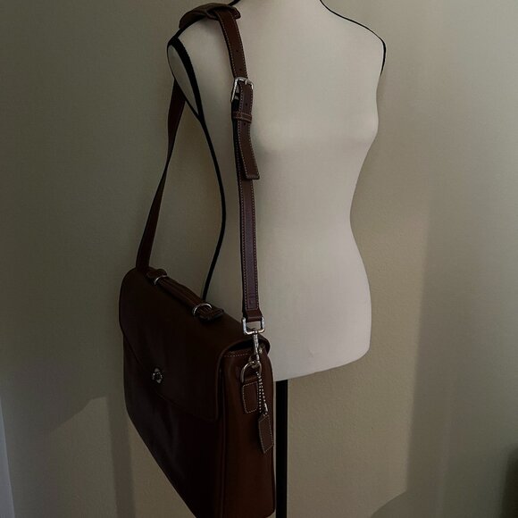 Vintage Coach Tobacco Tan Leather 6457 Brief/Laptop Case NWT - Picture 13 of 16